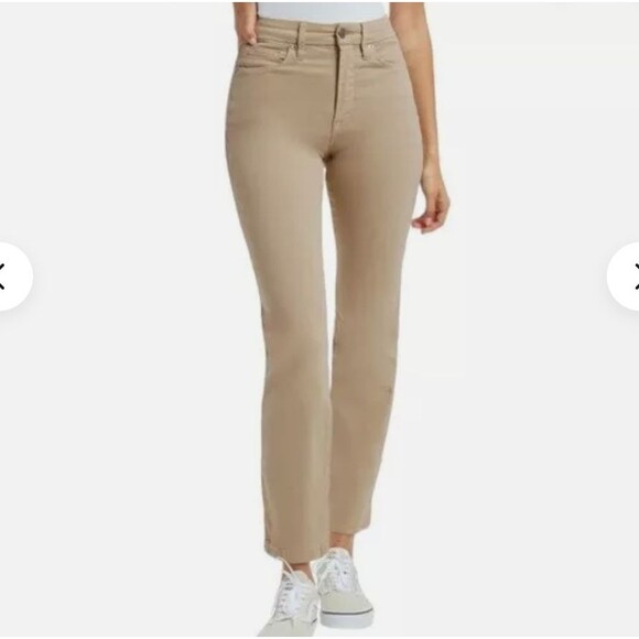 GOOD AMERICAN Good Classic Straight Leg Pants Jeans Postal Khaki Women's 4/27 - Picture 10 of 10